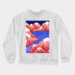 Mouth of the river (Red) Crewneck Sweatshirt